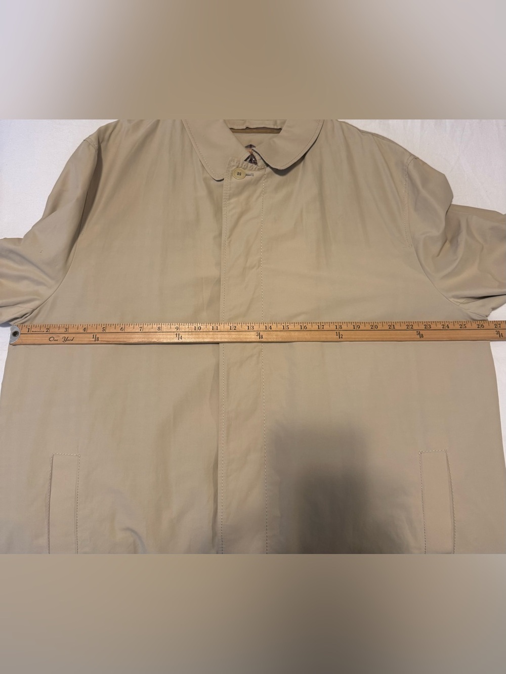 Burberry Beige Trench Coat size 46R men’s - Picture 14 of 14